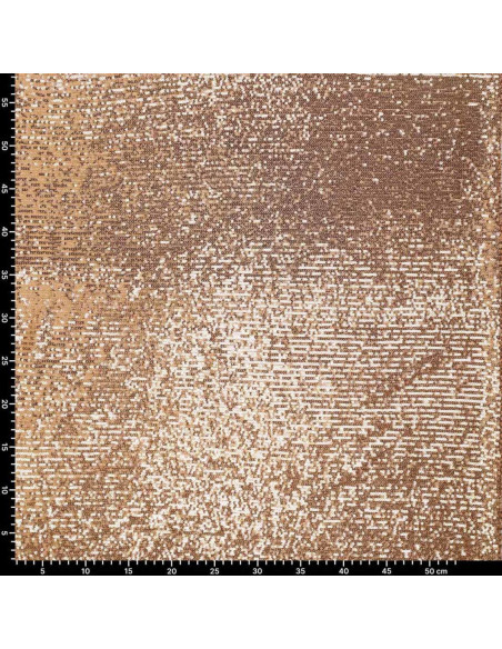 Tissu stretch sequins - Or foncé
