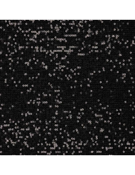 Tissu stretch sequins - Noir