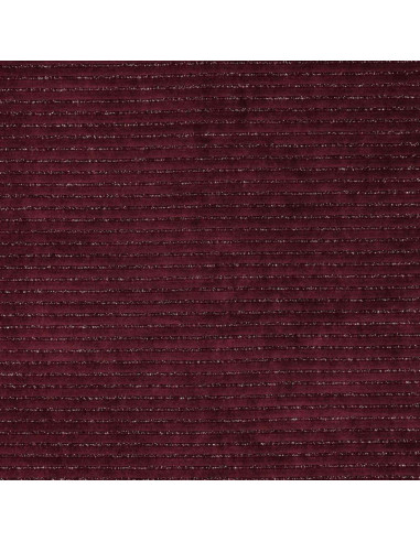Tissu velours rayé lurex - Bordeaux