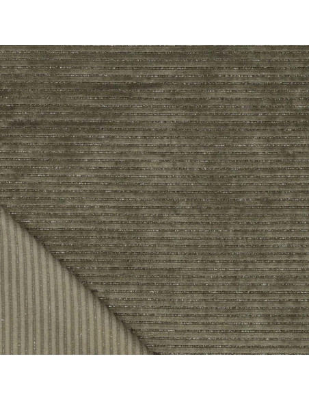 Tissu velours rayé lurex - Vert foncé