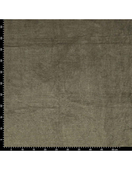Tissu velours rayé lurex - Vert foncé