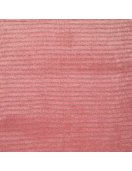 Tissu velours rayé lurex - Vieux rose