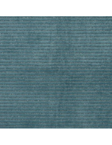 Tissu velours rayé lurex - Gris bleu