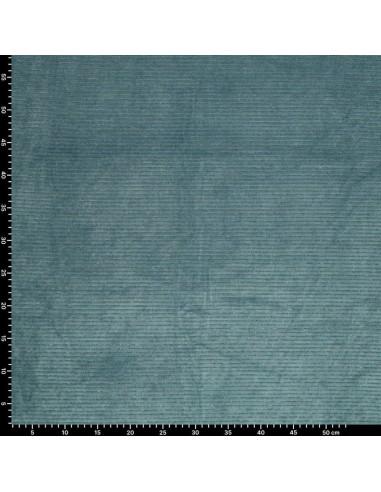 Tissu velours rayé lurex - Gris bleu