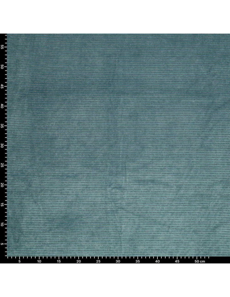 Tissu velours rayé lurex - Gris bleu