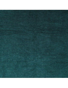 Tissu velours rayé lurex - Bleu pétrole 2