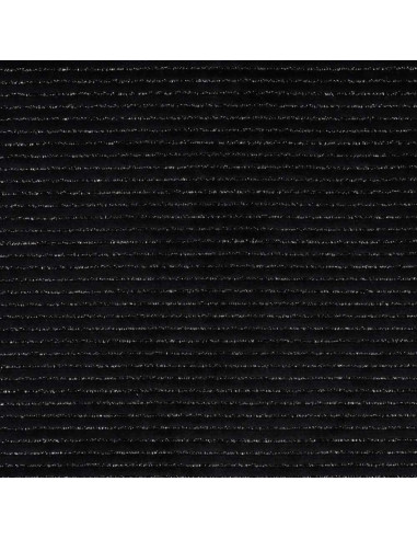 Tissu velours rayé lurex - Noir