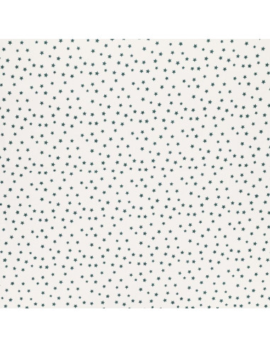 Tissu popeline de coton fantaisie - Étoile bleu