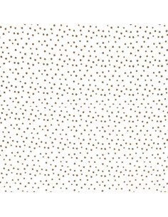 Tissu popeline de coton fantaisie - Étoile marron 2