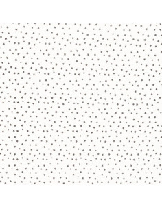 Tissu popeline de coton fantaisie - Étoile taupe 2