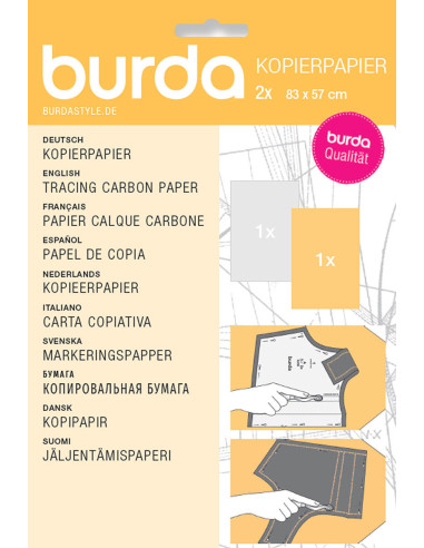 Papier calque carbone Burda - Jaune et Blanc