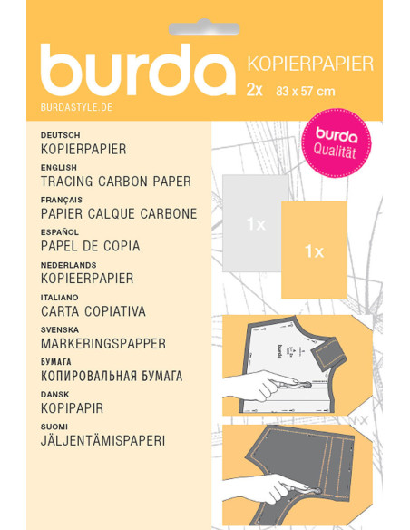 Papier calque carbone Burda - Jaune et Blanc