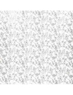 Tissu popeline de coton fantaisie - Nadine gris 2