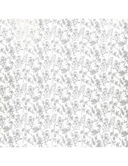 Tissu popeline de coton fantaisie - Nadine gris