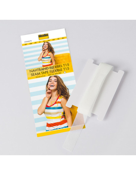 Support droit fil extensible Vlieseline - Blanc