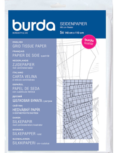 Papier de soie quadrillé Burda