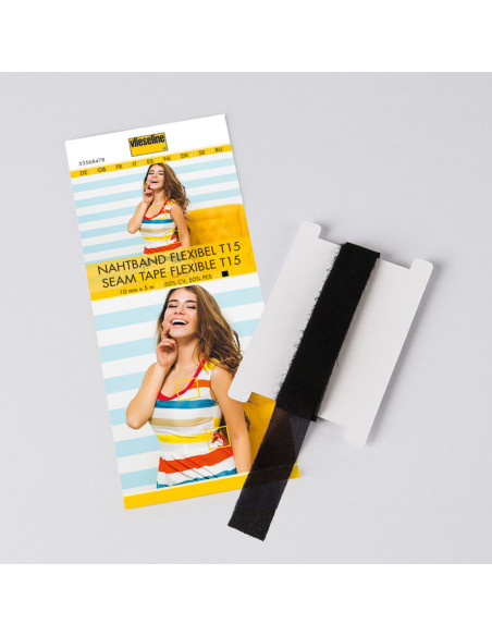 Support droit fil extensible Vlieseline - Noir