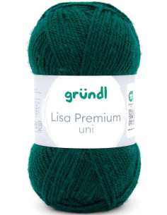 Fil à tricoter Lisa Premium uni Gründl