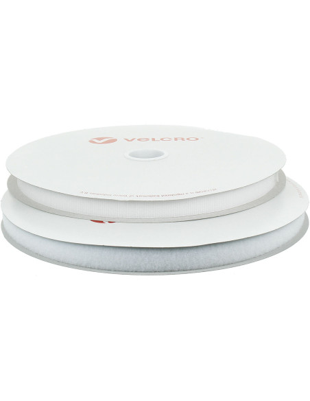 VELCRO® Brand à coudre blanc 20 mm de large rouleau de 25 mètres