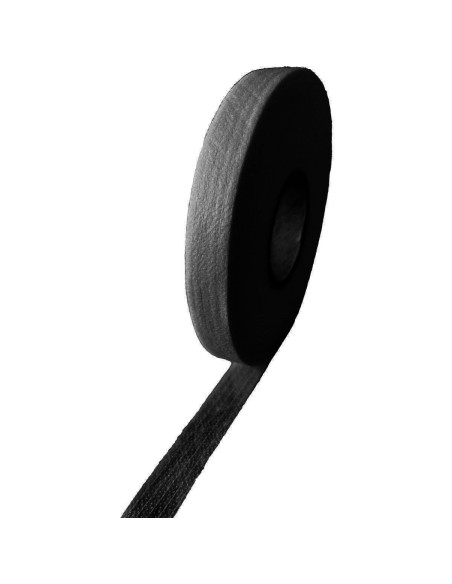 Support droit fil thermocollant noir - Rouleau de 50 mètres