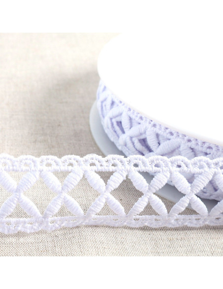 Guipure croisillons - Blanc