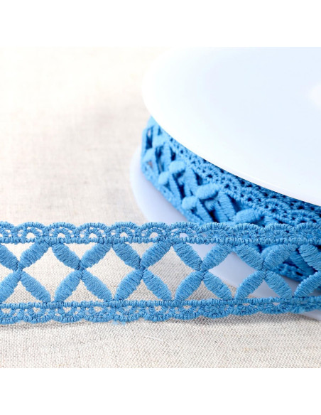 Guipure croisillons - Bleu lavande