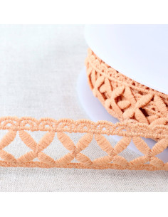 Guipure croisillons - Blush