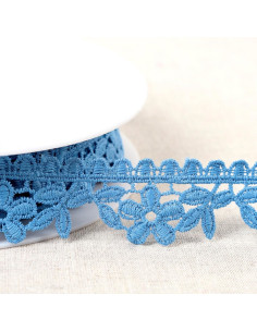 Guipure pâquerette - Bleu lavande