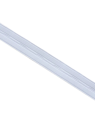 Elastique à boutonnière nylon - Blanc