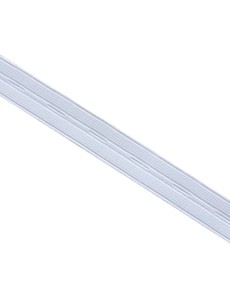Elastique à boutonnière nylon - Blanc