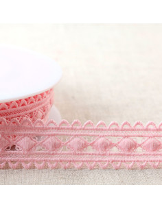 Guipure losange - Rose