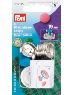 Boite 5 boutons à recouvrir avec outil 19 mm