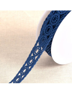 Guipure cercle - Bleu marine