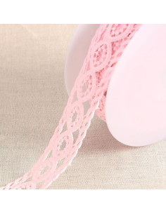 Guipure cercle - Rose