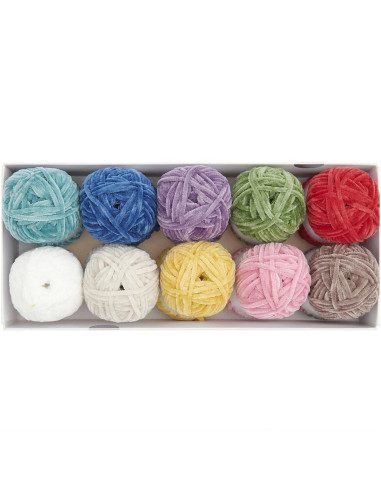 Coffret 10 pelotes de fil Ricorumi Nilli Nilli Rainbow