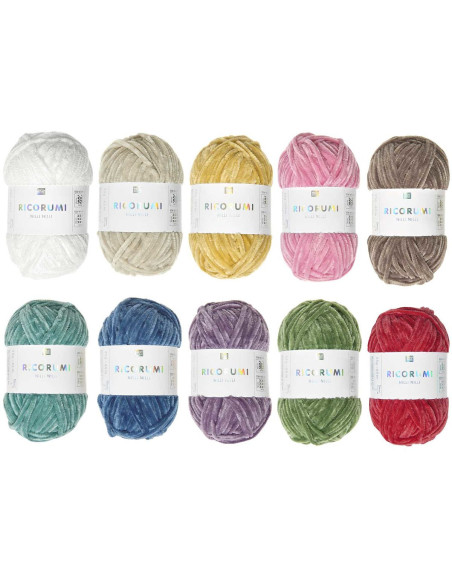 Coffret 10 pelotes de fil Ricorumi Nilli Nilli Rainbow