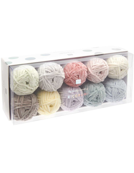 Coffret 10 pelotes de fil Ricorumi Nilli Nilli Pastel