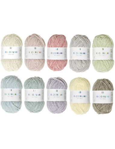 Coffret 10 pelotes de fil Ricorumi Nilli Nilli Pastel
