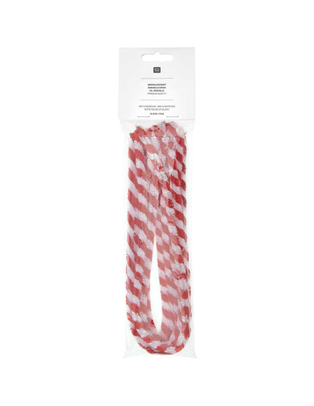 Fils chenilles - Mixte rouge et blanc