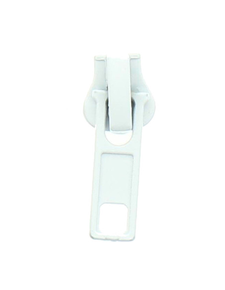 Curseur pour fermeture synthétique 6 mm - Blanc