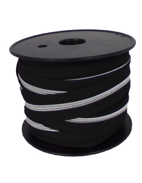 Fermeture nylon 5 mm lurex - Noir et argent