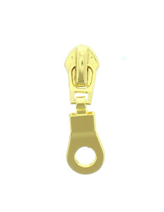 Curseur pour fermeture nylon 5 mm - Or