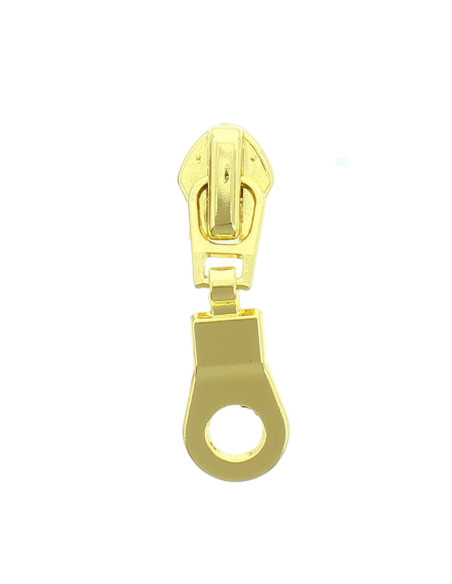 Curseur pour fermeture nylon 5 mm - Or