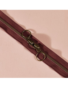 Fermeture double curseur laiton Rust 60 cm - Atelier Brunette