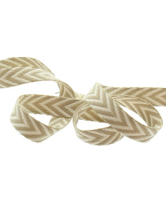 Galon chevrons - Beige et naturel