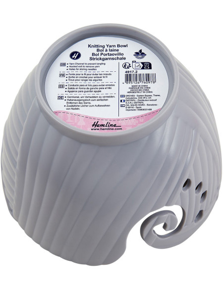 Bol pour pelote de laine gris