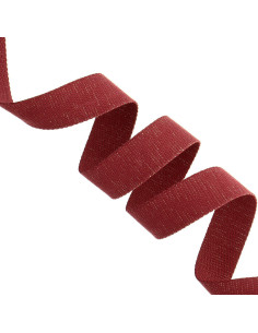 Sangle coton pour sac scintillante - Bordeaux
