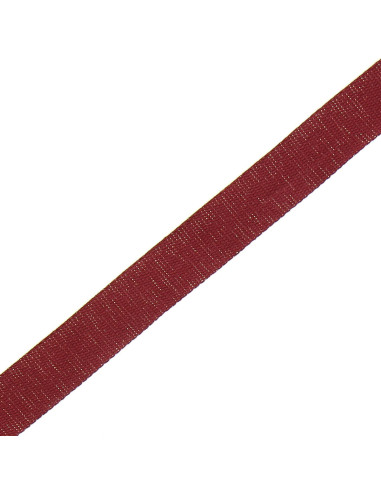 Sangle coton pour sac scintillante - Bordeaux