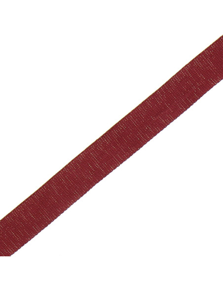 Sangle coton pour sac scintillante - Bordeaux
