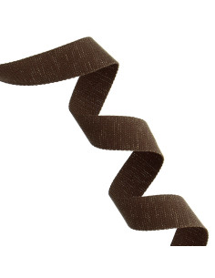 Sangle coton pour sac scintillante - Marron